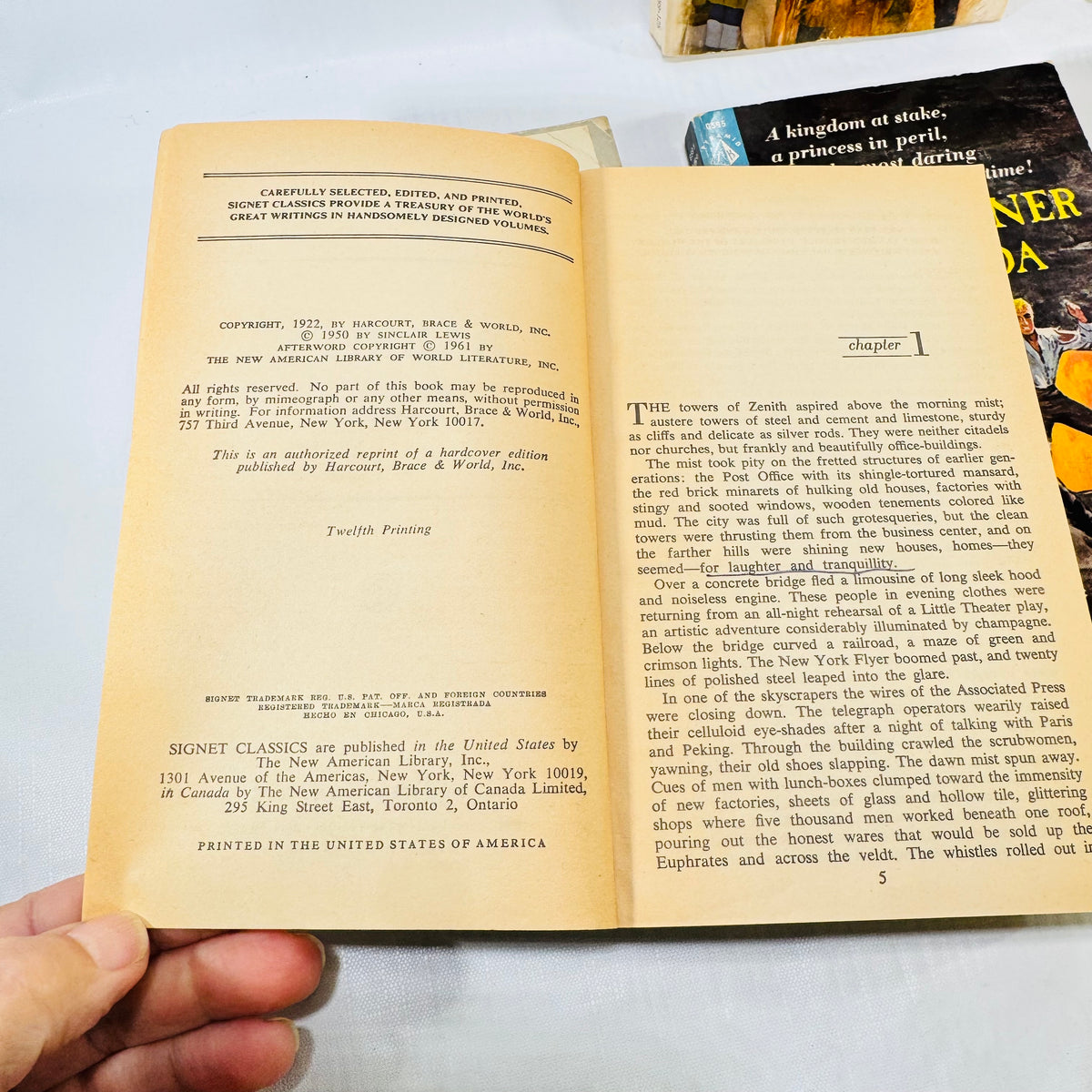 Babbitt copyright and opening page with underlining