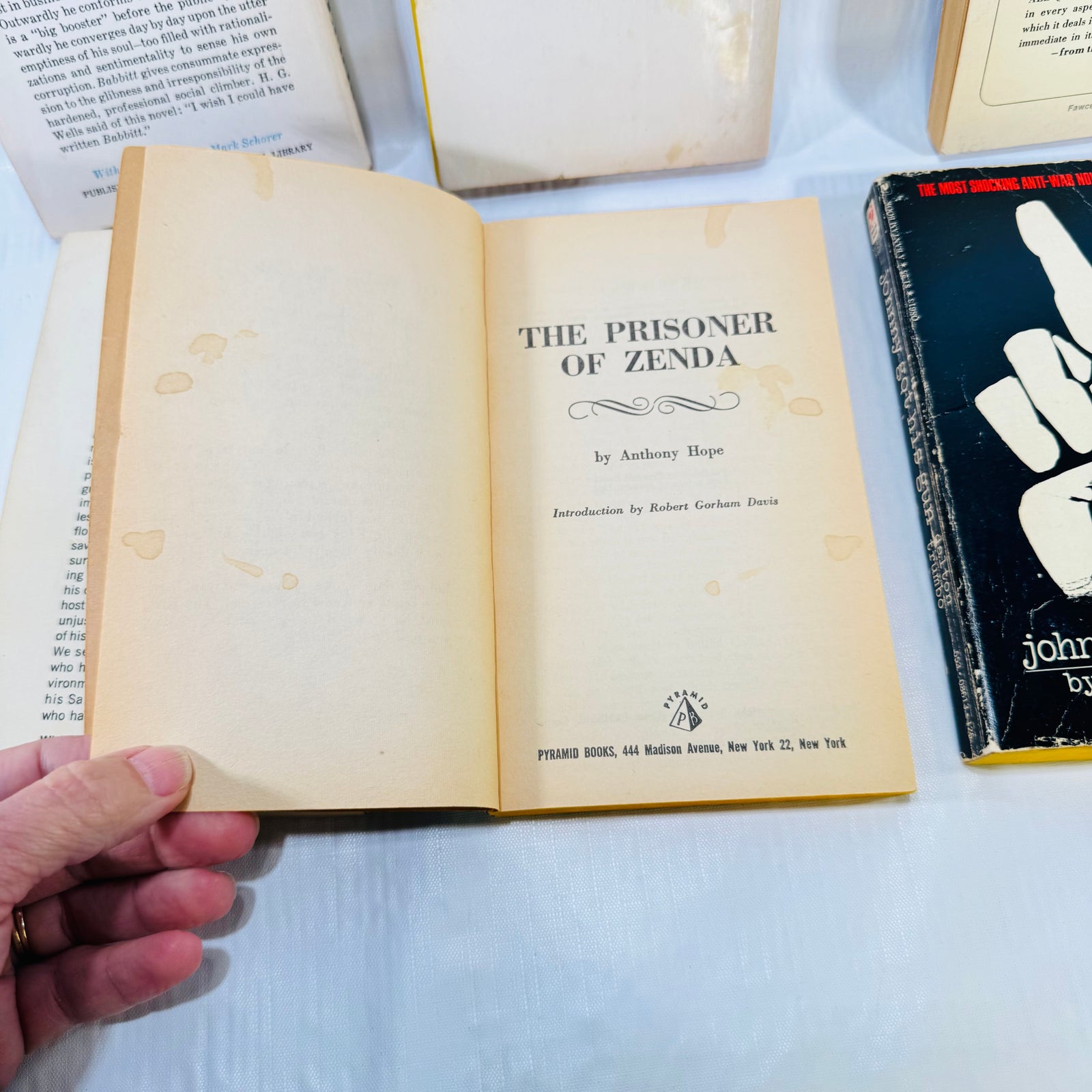 The Prisoner of Zenda title page with stains