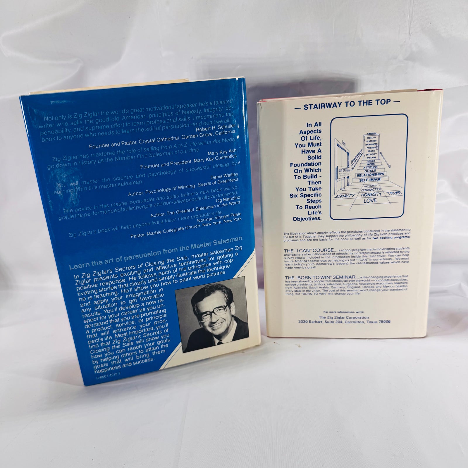 Two Vintage Zig Ziglar Hardcover Books: "See You At the Top" (1988) & "Secrets of Closing the Sale" (1984)