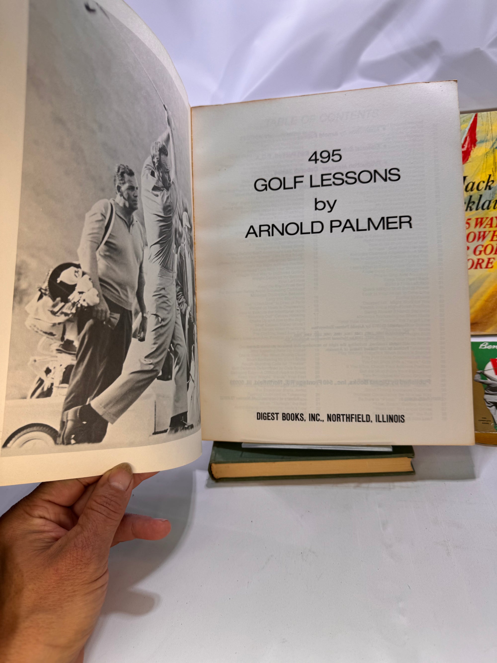 Four Vintage Golf Books by authors Arnold Palmer, Ben Hogan, Jack Nicklaus Tom Scott 1970s