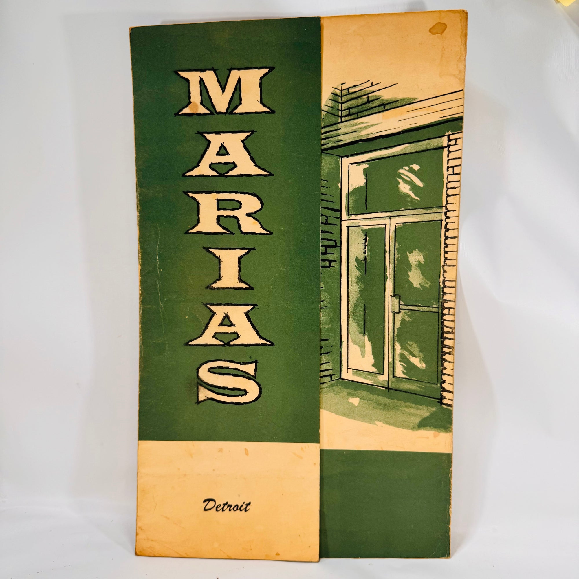 1950s Vintage Maria's Lounge and Dining Room Tri-Fold Menu – Detroit, Michigan