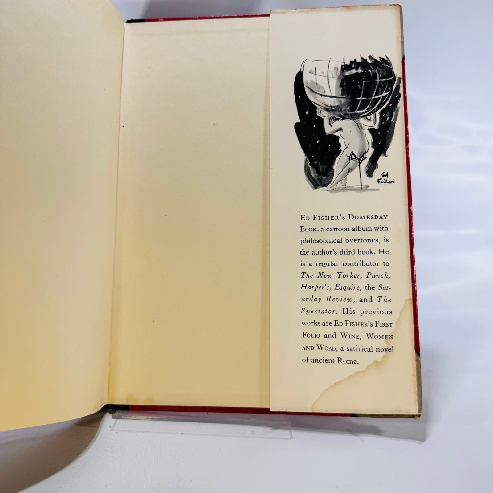 Ed Fisher's Domesday Book 1961 jacket front flap about the author