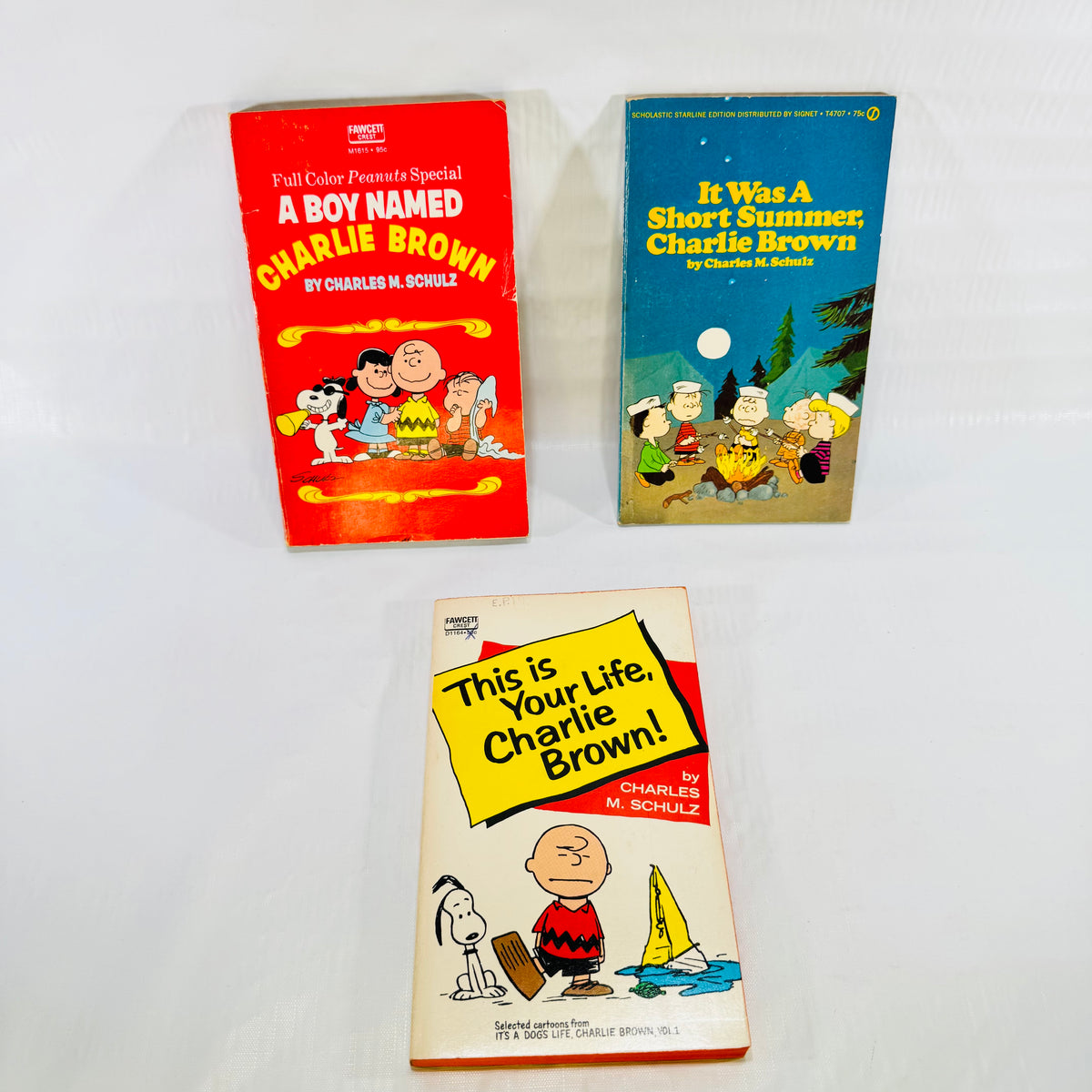 A Boy Named Charlie Brown, It Was a Short Summer & This Is Your Life Peanuts Lot of 3 by Charles M. Schulz