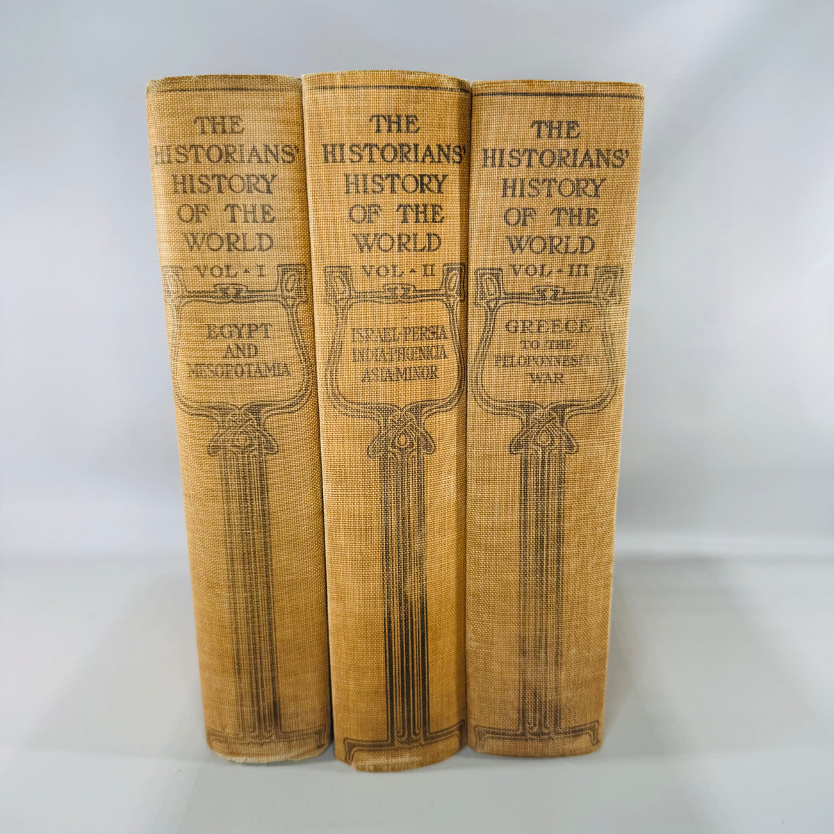 The Historians’ History of the World (1904/1907) — 3-Volume Antique Cloth Hardcover Bundle w/ Maps &amp; Illustrations