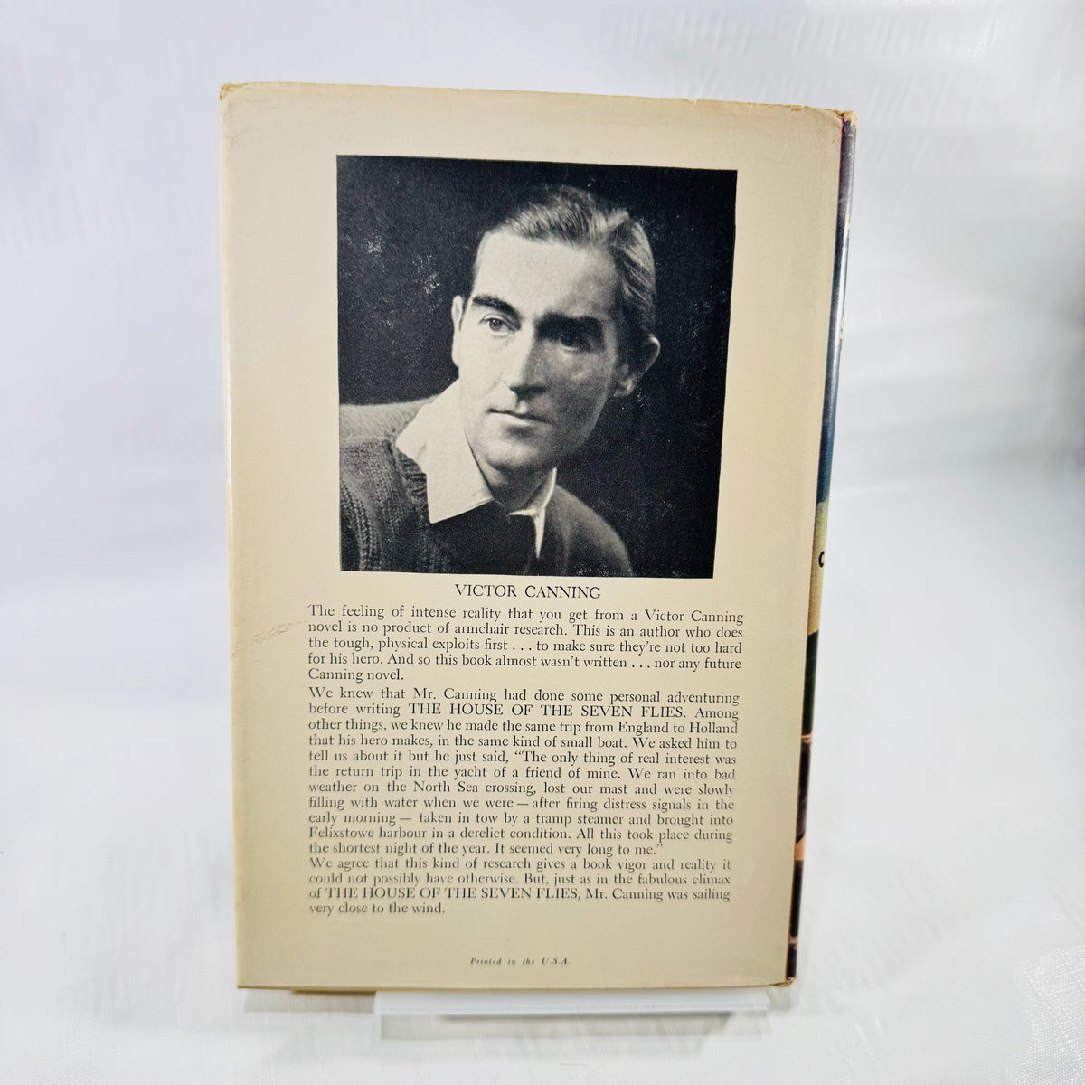 Rear dust jacket with Victor Canning portrait