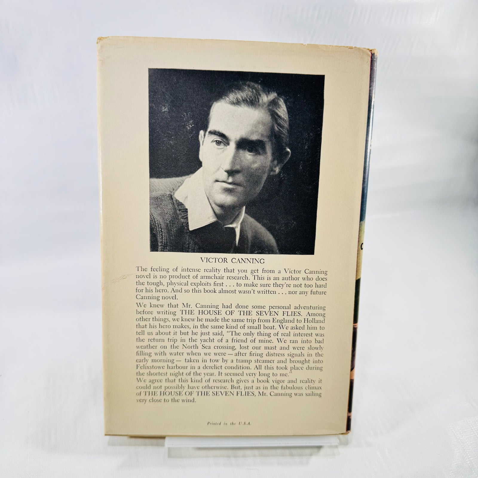 Rear dust jacket with Victor Canning portrait