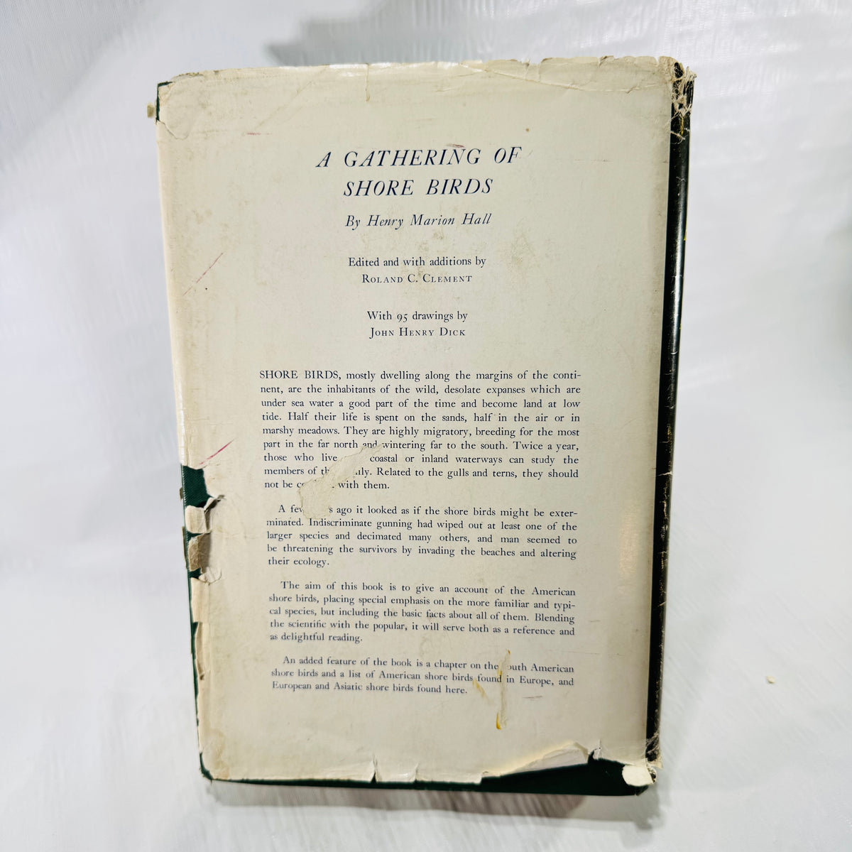 American Birds dust jacket back panel with tears and stains
