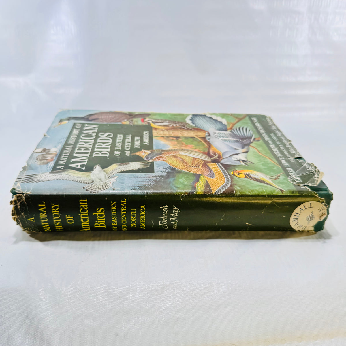 American Birds dust jacket spine with worn ends