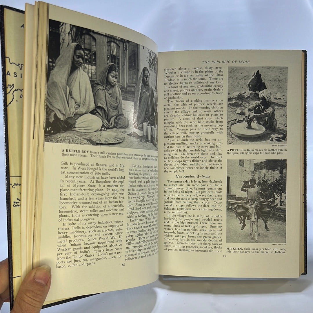 Lands and Peoples the World in Color Set of Five Helen Hynson Merrick (Editor)The Grolier Society 1951
