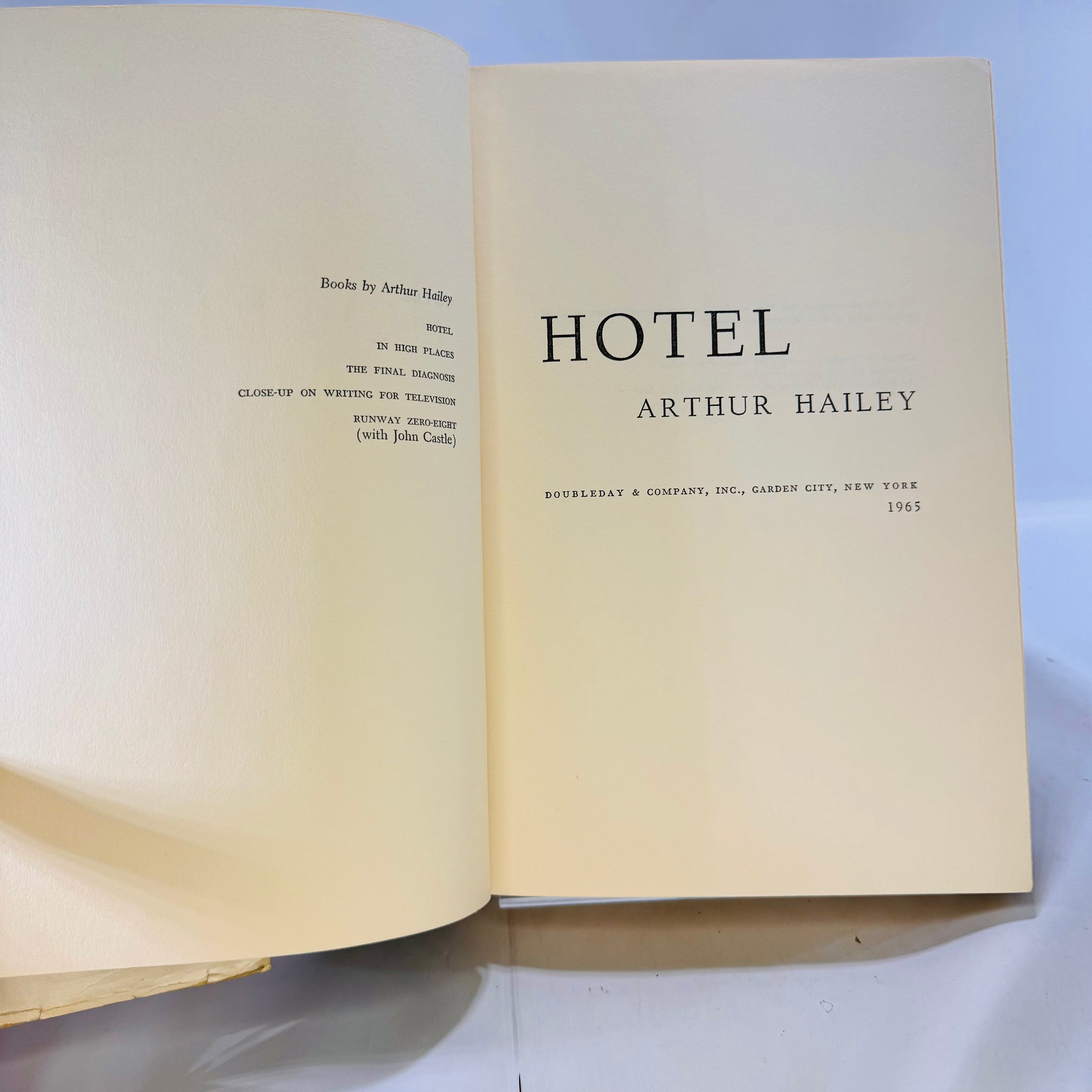 Hotel by Arthur Hailey 1965 Double Day and Company