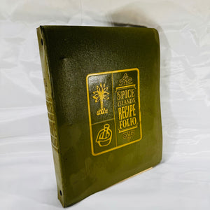 Spice Island Recipe Folio by Spice Island Company 1960s Green 3-Ring Binder