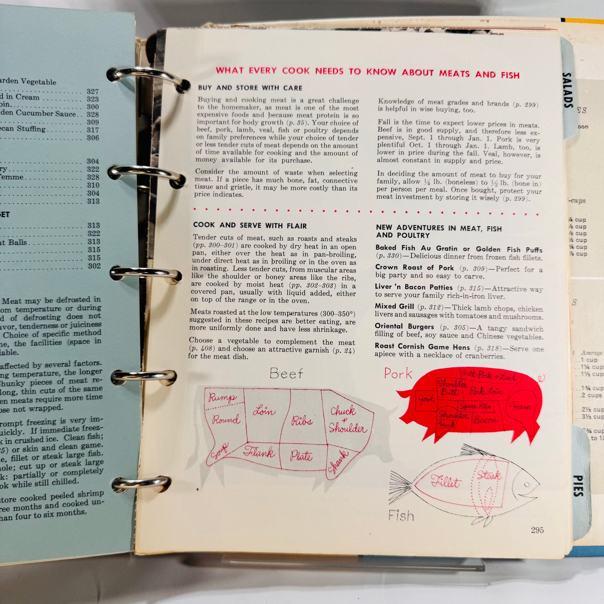 Betty Crocker's New Picture Cookbook Five Ring Binder 1961 by General Mills Inc. as found