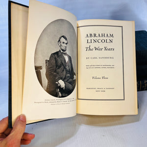 Abraham Lincoln the War Years in Four Volumes by Carl Sandburg 1939 Harcourt Brace & Company