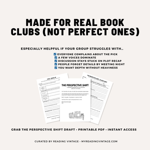 The Perspective Shift Draft – Printable Book Club Game (PDF) | Book Club Activity, Discussion Game (15–25 Min)