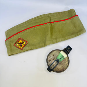 Boy Scouts of America Garrison Cap & A.S. Aloe Compass Lot