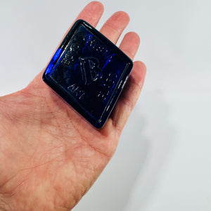 Boyd's Crystal Art Glass Logo Paperweight 1978 to 1983 Cobalt Blue Glass