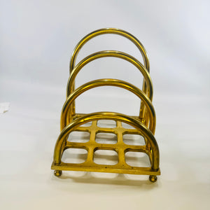 Brass Tiered Letter Holder Mid Century Desk Organizer