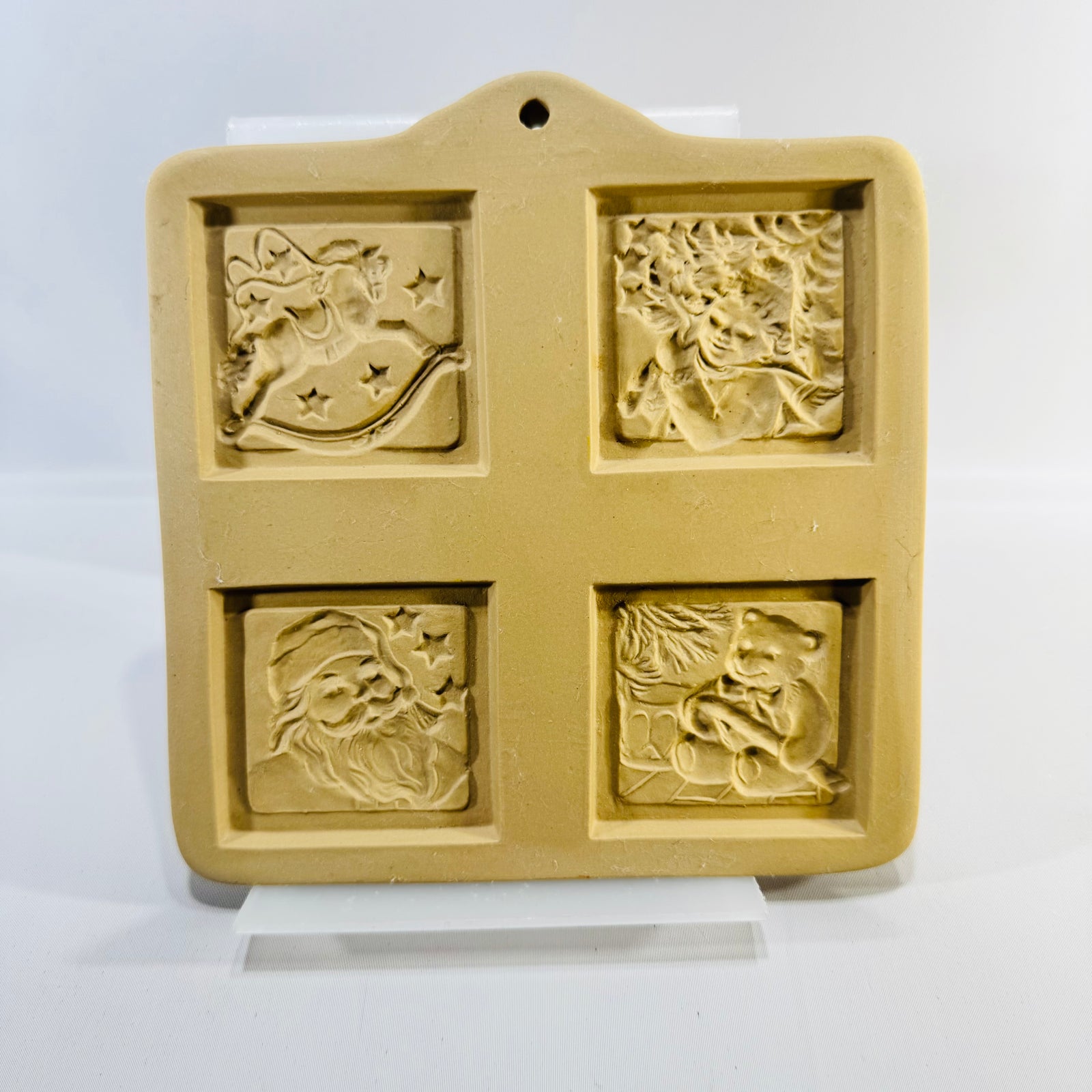 Brown Bag Noel Gift Tags 1996 Hill Design Stoneware Cookie Mold Christmas Paper Art