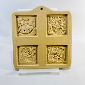 Brown Bag Noel Gift Tags 1996 Hill Design Stoneware Cookie Mold Christmas Paper Art