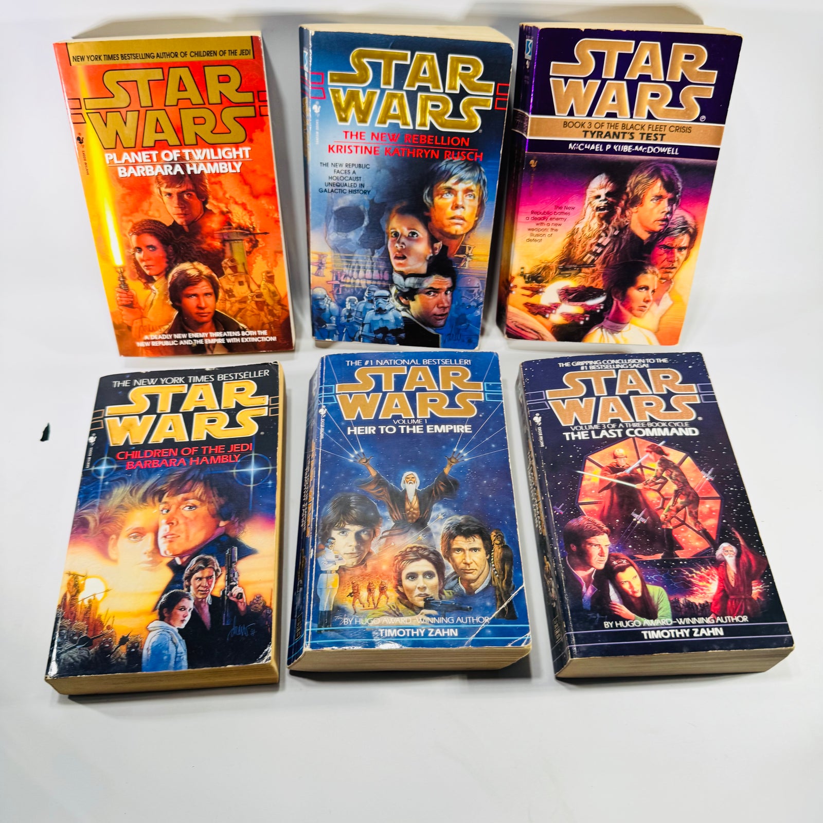 Star Wars Paperback Bundle of 6 Bantam Spectra Novels, Zahn, Hambly, Rusch, Kube-McDowell