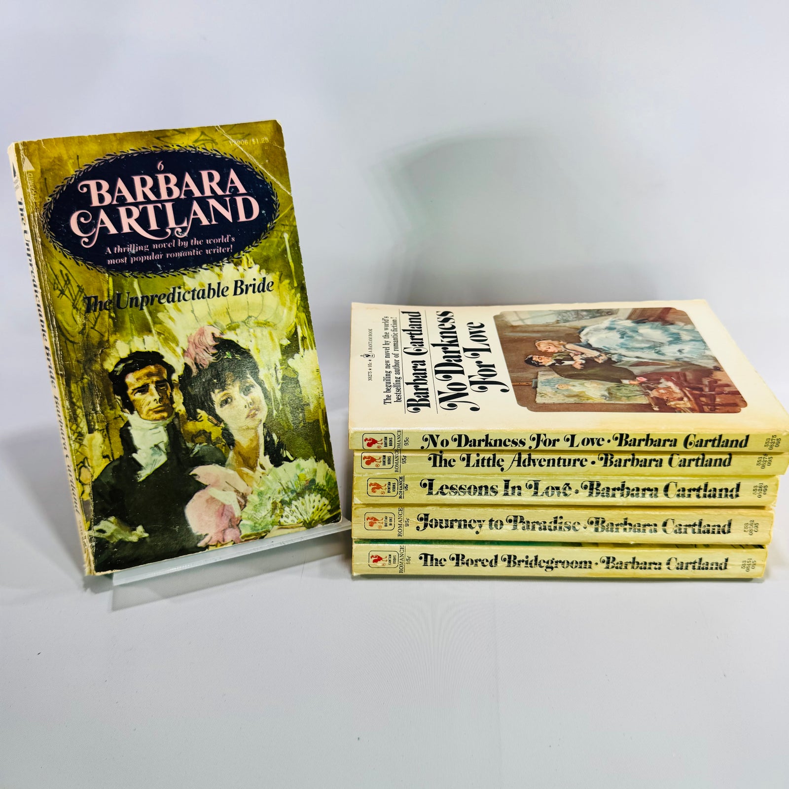Barbara Cartland Vintage Paperback Book Bundle of 6 Romance Novels Pyramid & Bantam 1964–1974