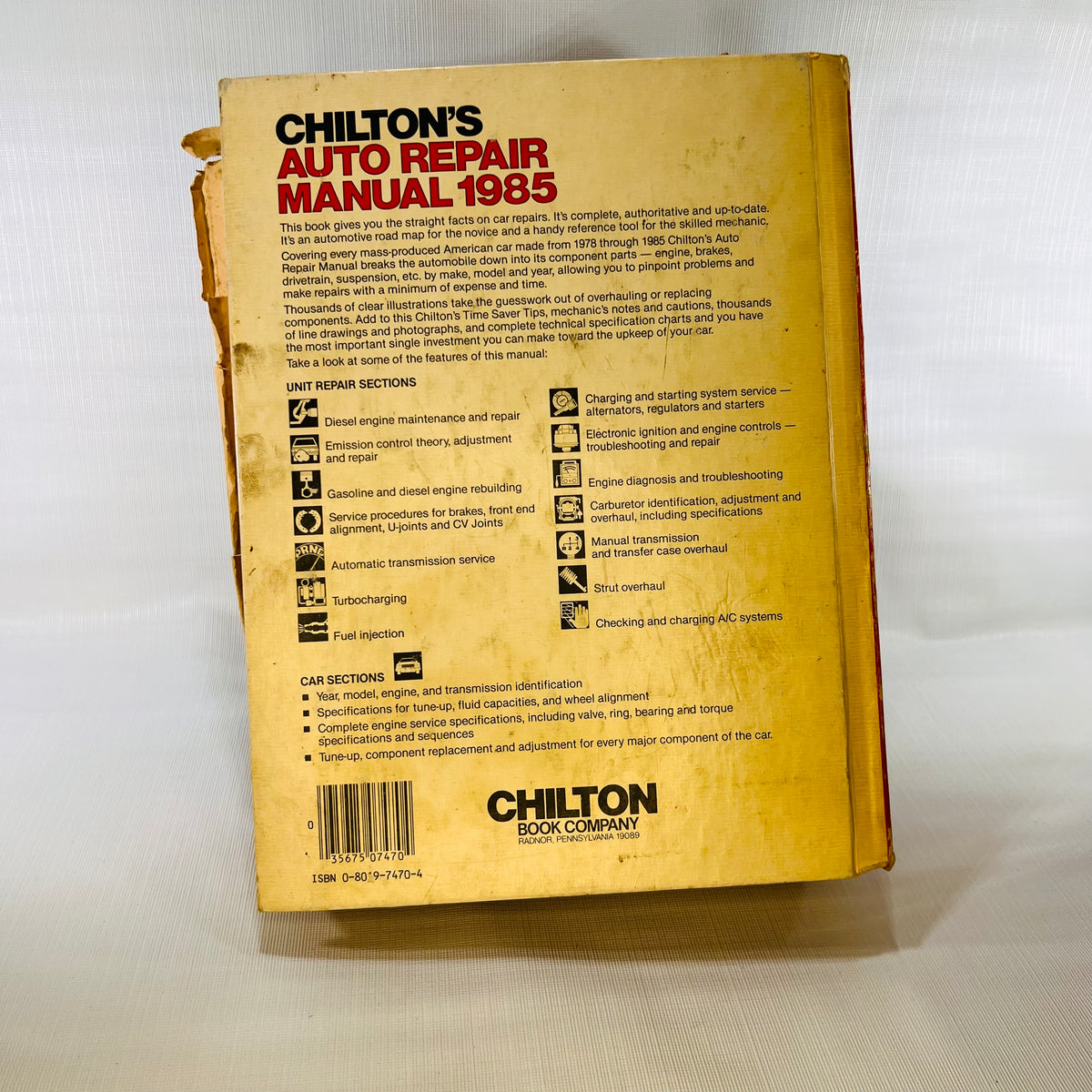 Chilton's Auto Repair Manual Domestic and Canadian Cars from 1978-1985 by Alan F. Turner 1984 Chilton Book Company