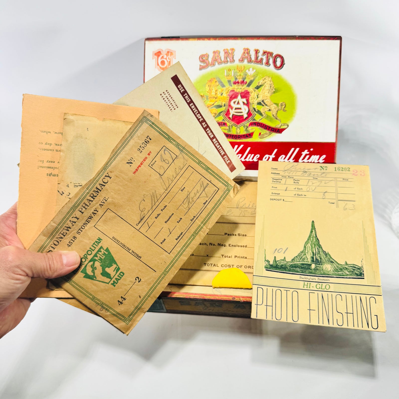 San Alto Invincibles Cigar Box Photo Ephemera Lot 1939