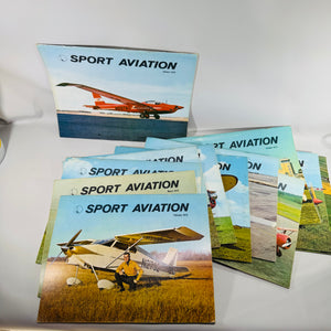 Sport Aviation Magazine Bundle 1970 Complete 12 Issue Vintage EAA Aviation Magazine Bundle