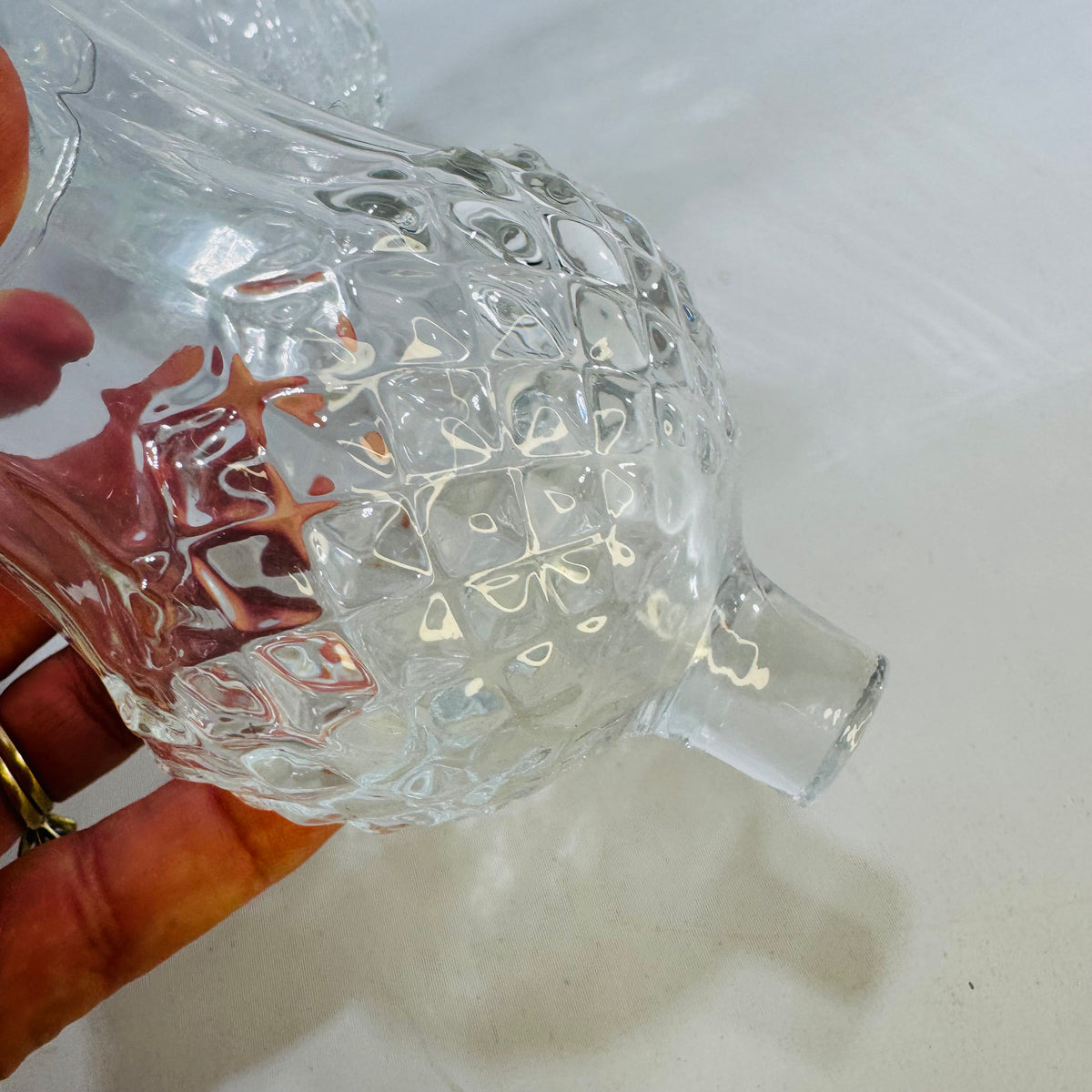 Vintage Homco Peg Votive Candle Holders Pair Fluted Glass Inserts for Wall Sconces or Candlesticks