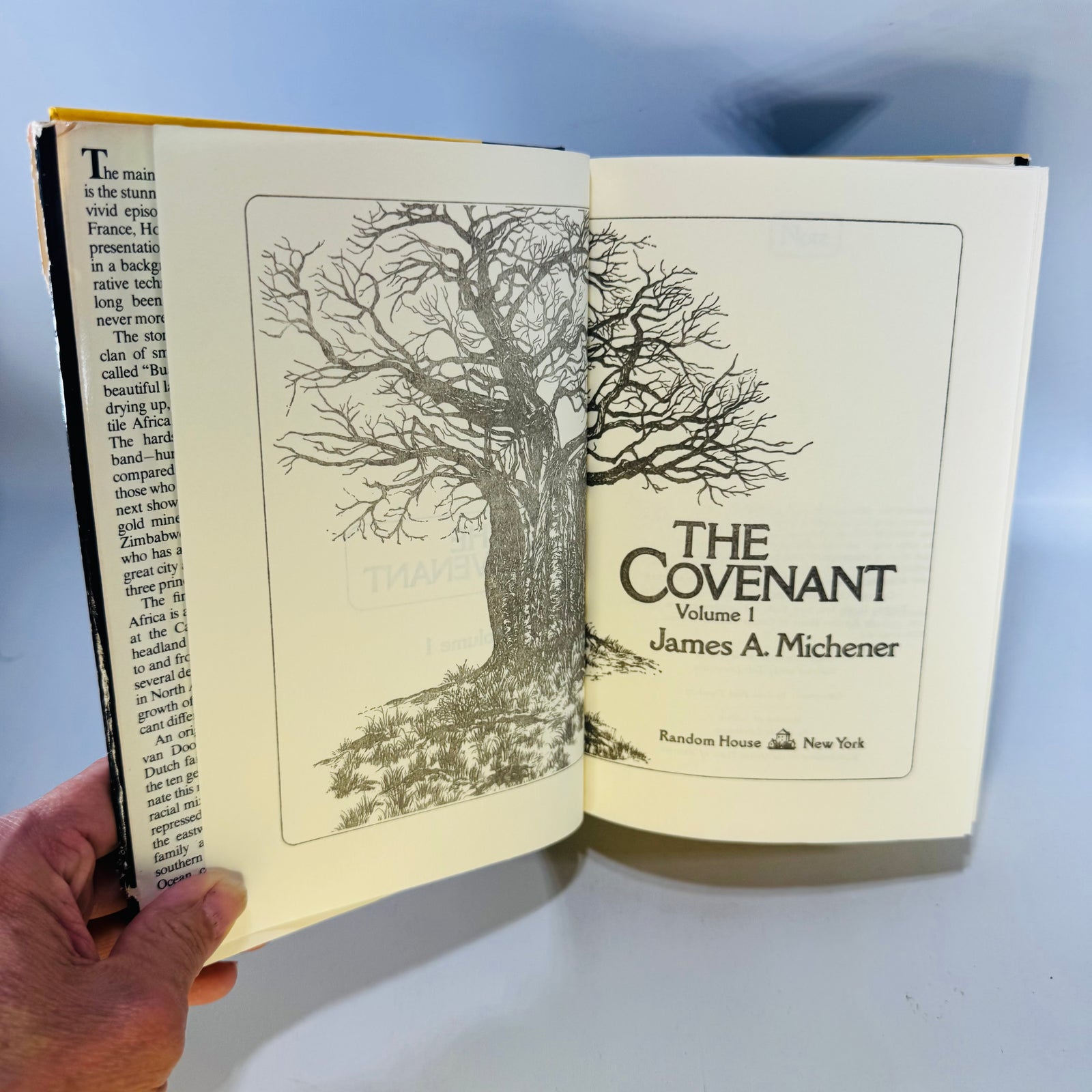 The Covenant Volume 1 — James A. Michener First Edition Historical Epic Novel