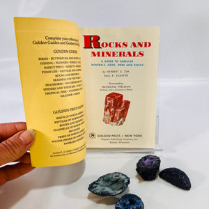 A Golden Guide Rocks and Minerals by Herbert S. Zim with Four Rocks Found with Book