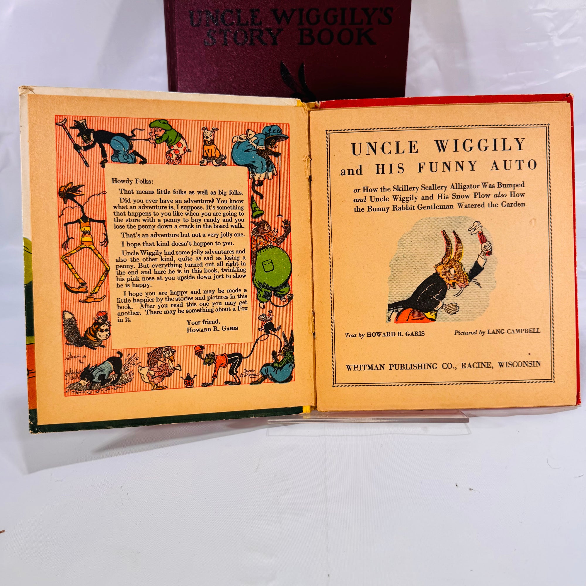 Two Uncle Wiggily Books by Howard R. Garis (1940 & 1921), Hardcover