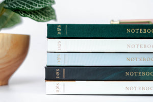 Blank Lined Journal:  Emerald  Garden Party  Checkers  June Watercolors  Desert Sand| Vintage-Inspired Notebook