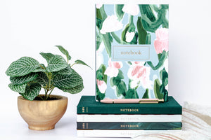 Blank Lined Journal:  Emerald  Garden Party  Checkers  June Watercolors  Desert Sand| Vintage-Inspired Notebook