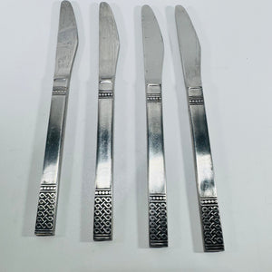 Danika MSI Japan Celtic Knot Dinner Knives Set of 4 Stainless Steel Flatware
