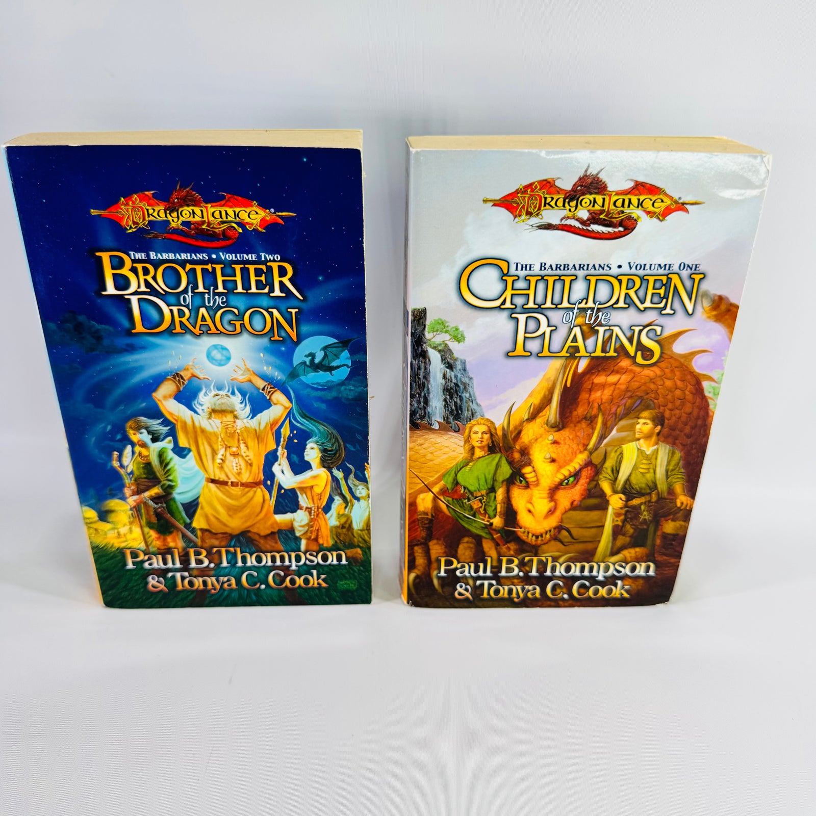 Dragonlance Barbarians Books Bundle Vol 1 & 2 Children of the Plains Brother of the Dragon WOTC Paperbacks