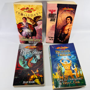 Dragonlance Fantasy Paperback Book Lot of 4 | Wizards of the Coast 2000-2003 | Crossroads Barbarians Ergoth