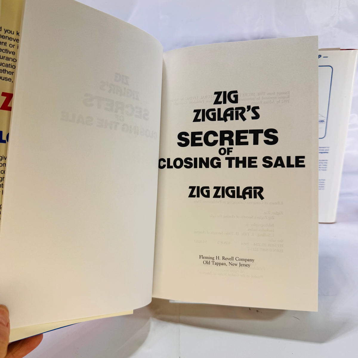 Two Vintage Zig Ziglar Hardcover Books: "See You At the Top" (1988) & "Secrets of Closing the Sale" (1984)