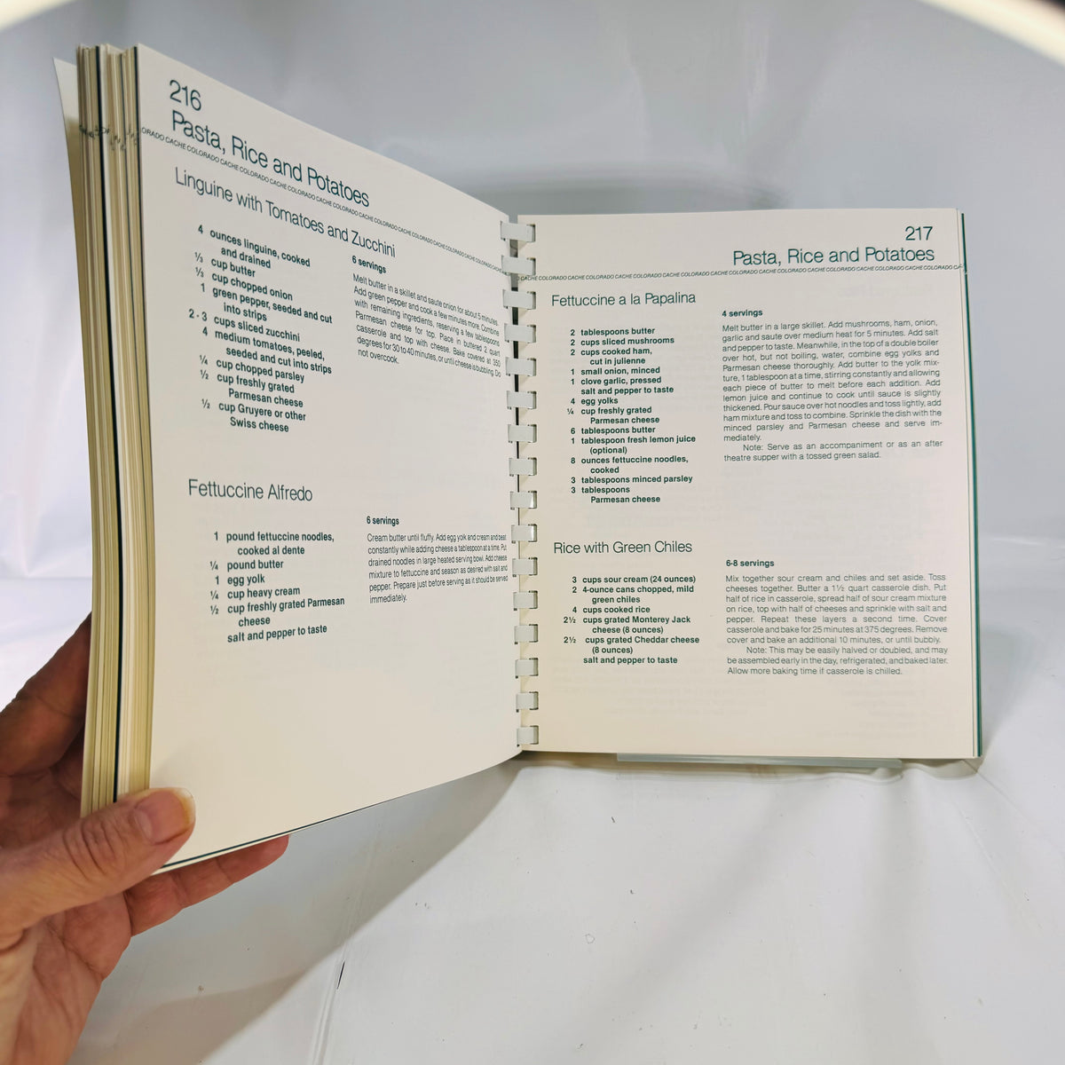 Colorado Cache Cookbook by the Junior League of Denver 1988 Plastic Comb Binding