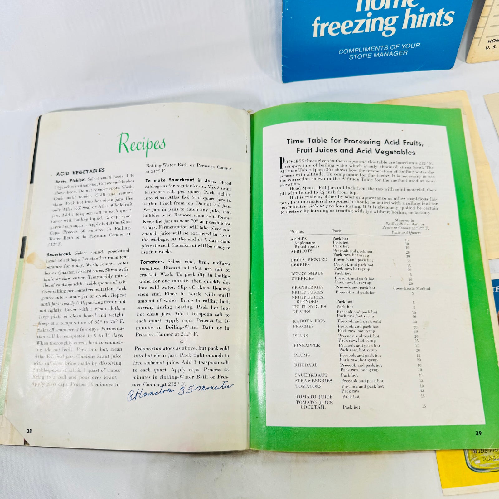 Atlas handwritten tomato recipe notes