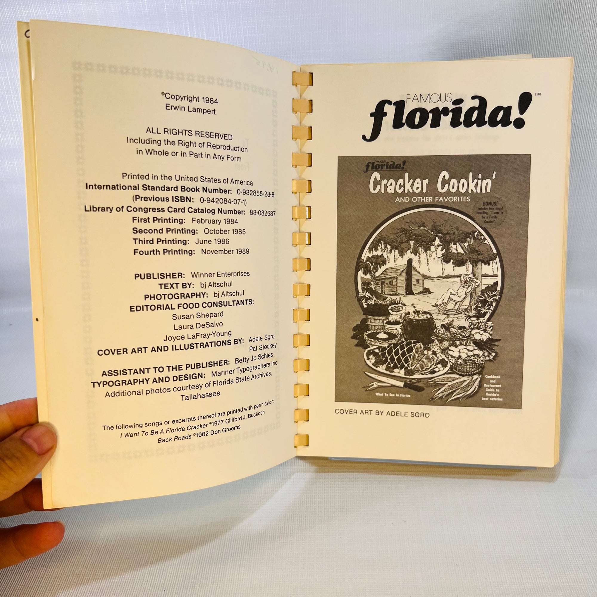 Famous Florida Cracker Cookin' by BJ Altschul -Reading Vintage 