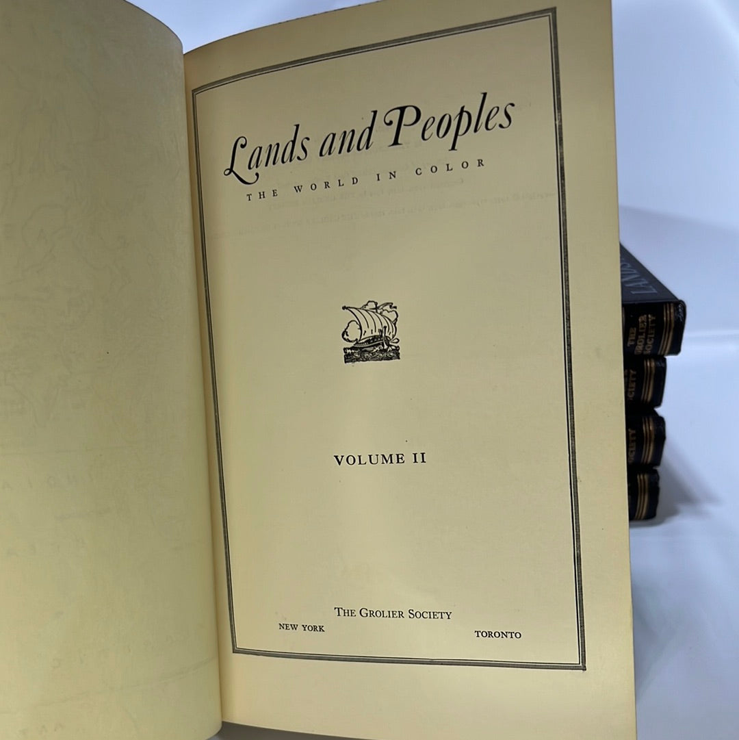 Lands and Peoples the World in Color Set of Five Helen Hynson Merrick (Editor)The Grolier Society 1951