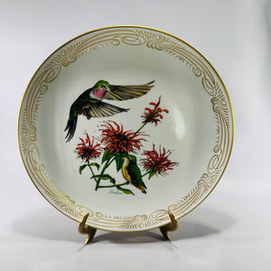Edward Marshall Boehm Broad-tailed Hummingbird Collector Plate, Fine English Bone China, Vintage Bird Wall Decor, 11 Inch Plate