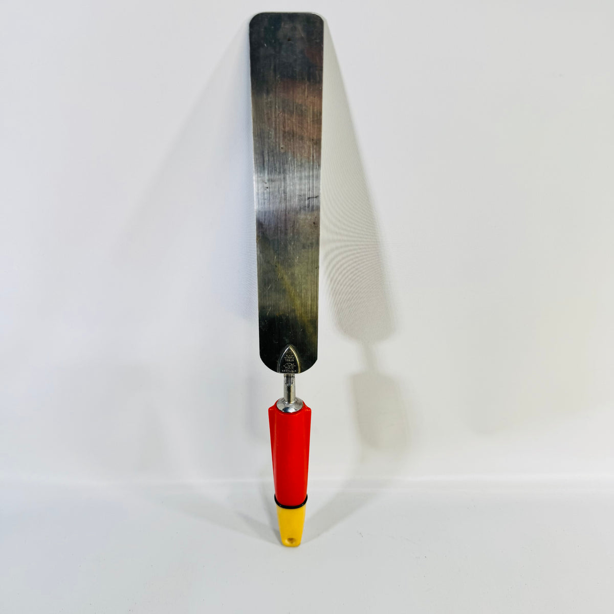 Vintage Ekco Ekcoline Icing Spreader Stainless Steel Cake Spatula Red Bakelite Handle USA