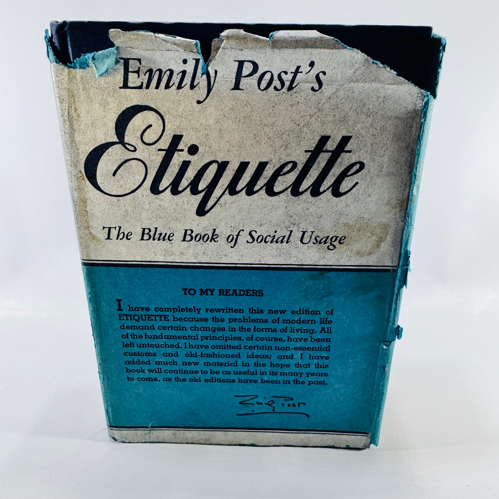 Etiquette: The Blue Book of Social Usage by Emily Post 1947 Hardcover