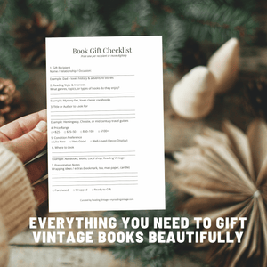 Vintage Book Gift Guide – Printable Tags, Bookplates & Checklist (Digital Download)