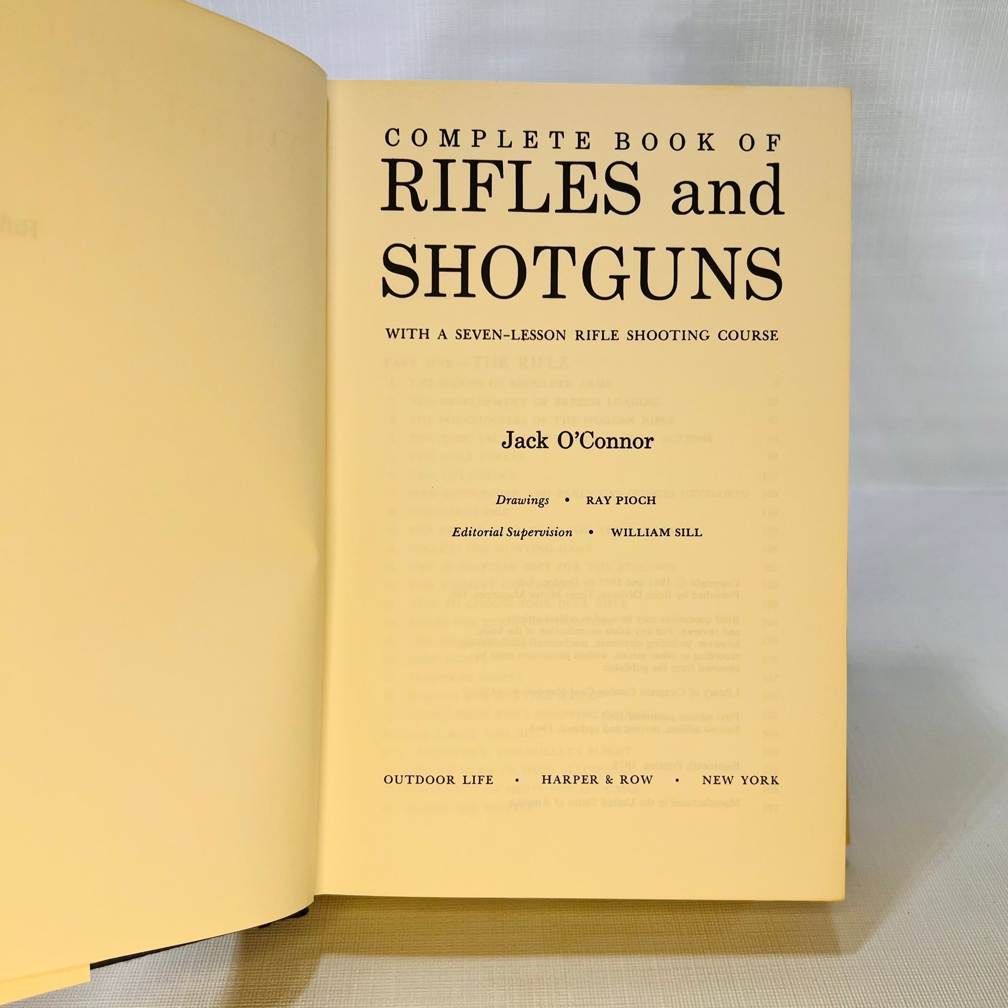 Complete Book of Rifles and Shotguns by Jack O'Connor 1965 Outdoor Life