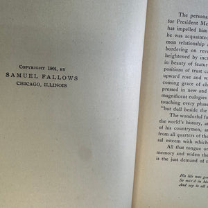 The Life of William McKinley our Martyred President edited by Rt. Rev. Samuel Fallows 1901 Regan Printing House