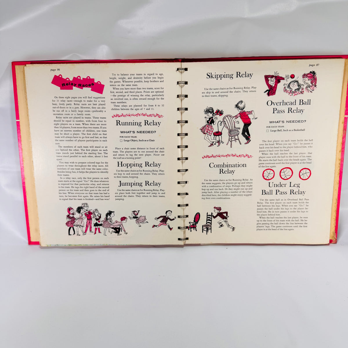 Two Vintage Betty Crocker Books Bundle: Parties for Children (1972) & Cookbooks for Boys and Girls (1976), Hardcover with Spiral Metal Bindings