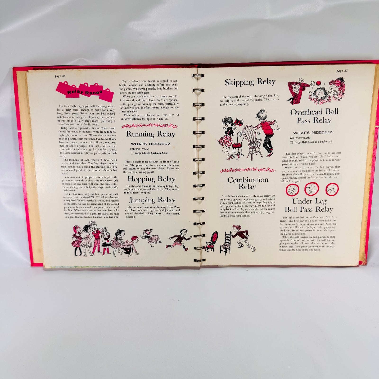 Two Vintage Betty Crocker Books Bundle: Parties for Children (1972) & Cookbooks for Boys and Girls (1976), Hardcover with Spiral Metal Bindings
